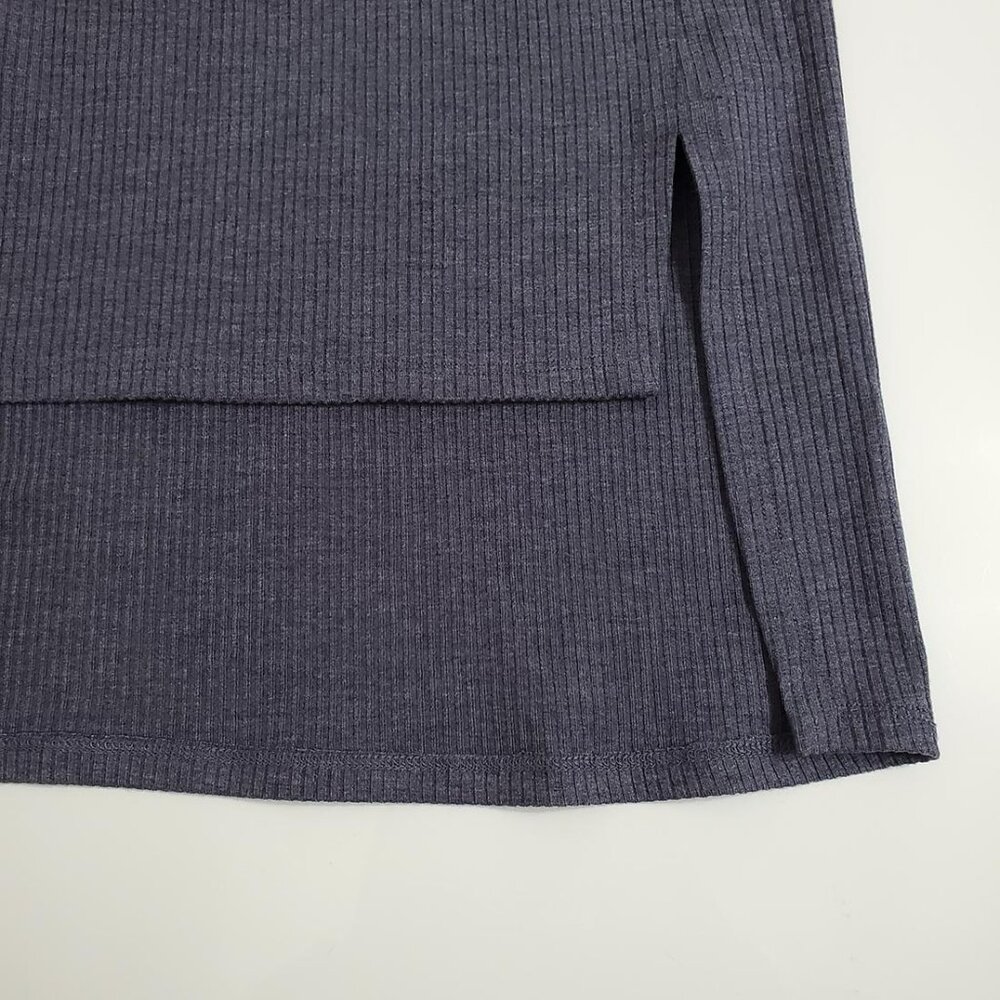 Eileen Fisher Women Ribed Knit Tunic Mini Dress M Boat Neck Stretch Shor… - Picture 8 of 11